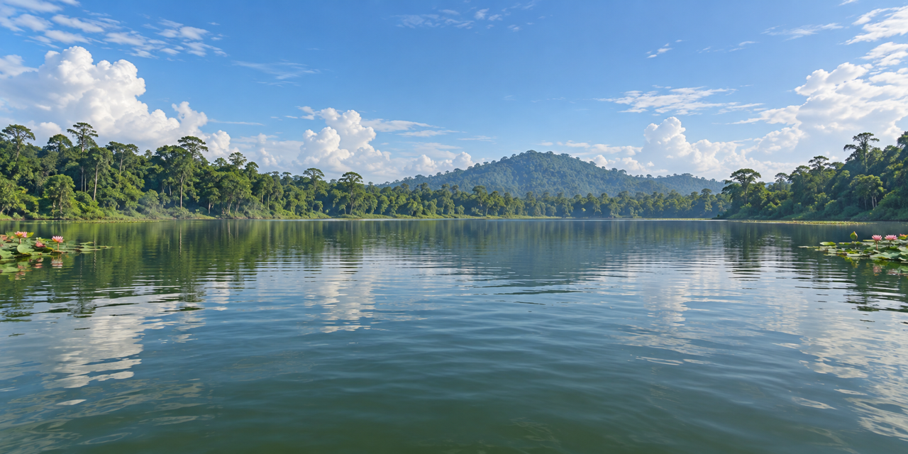 Pemandangan permainan yang diinspirasikan Tasik Chini
