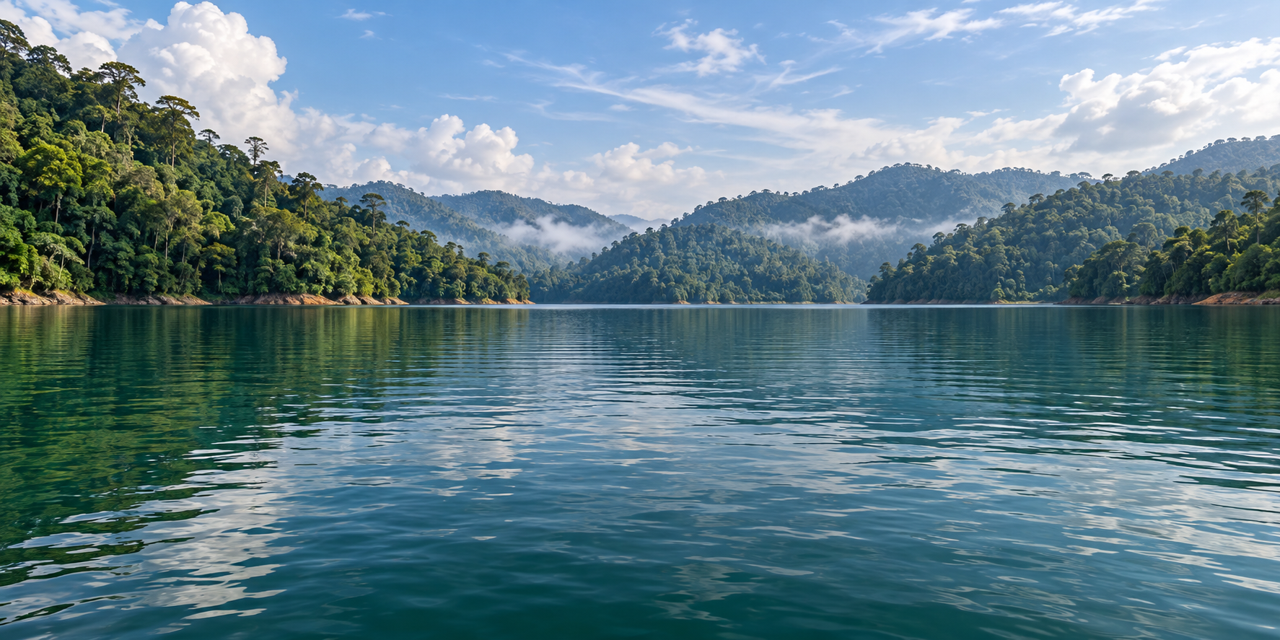 Pemandangan permainan yang diinspirasikan Tasik Temenggor